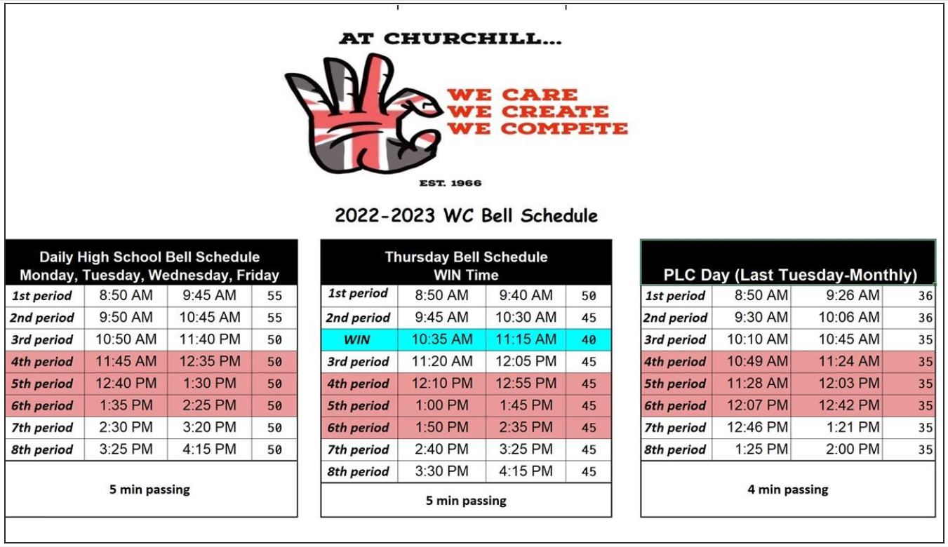 Bell Schedule